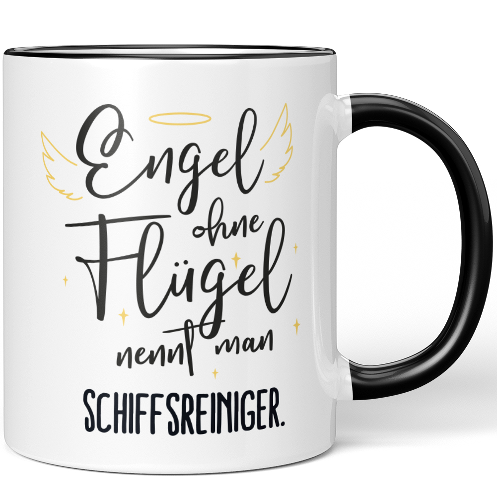 Tasse „Engel Ohne Flügel Nennt Man Psychotherapeutin“ – Lustiger Kaffeebecher 330 Ml, Spülmaschinenfest, Perfektes Geschenk
