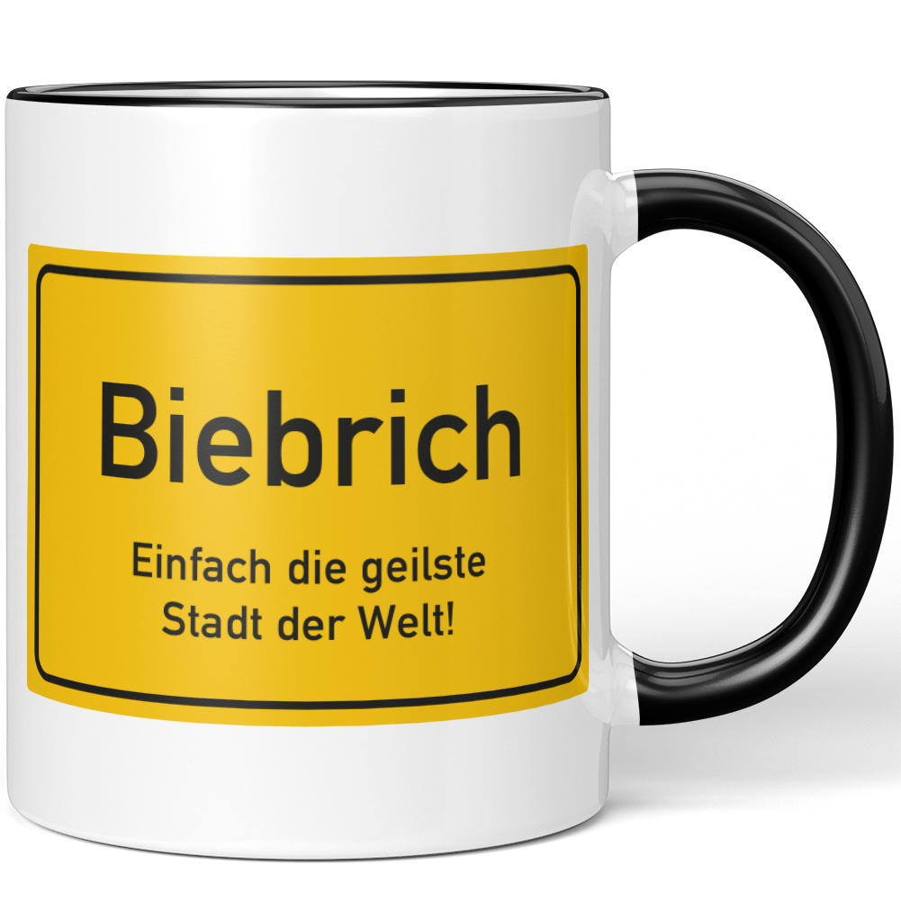Wetter An Der Ruhr Kaffeebecher – Keramik-Tasse Mit Lokalpatriotismus-Spruch & Entfernungsangaben