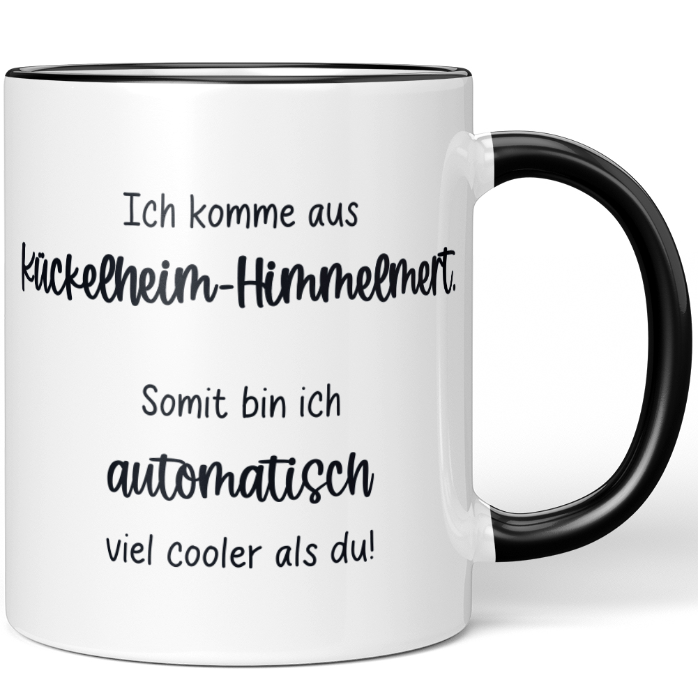 Fashionalarm Turnbeutel 'Ich Komme Aus Mainz' – Lustiger Rucksack Mit Spruch, 100% Baumwolle, Ca. 37x46 Cm, Schwarz