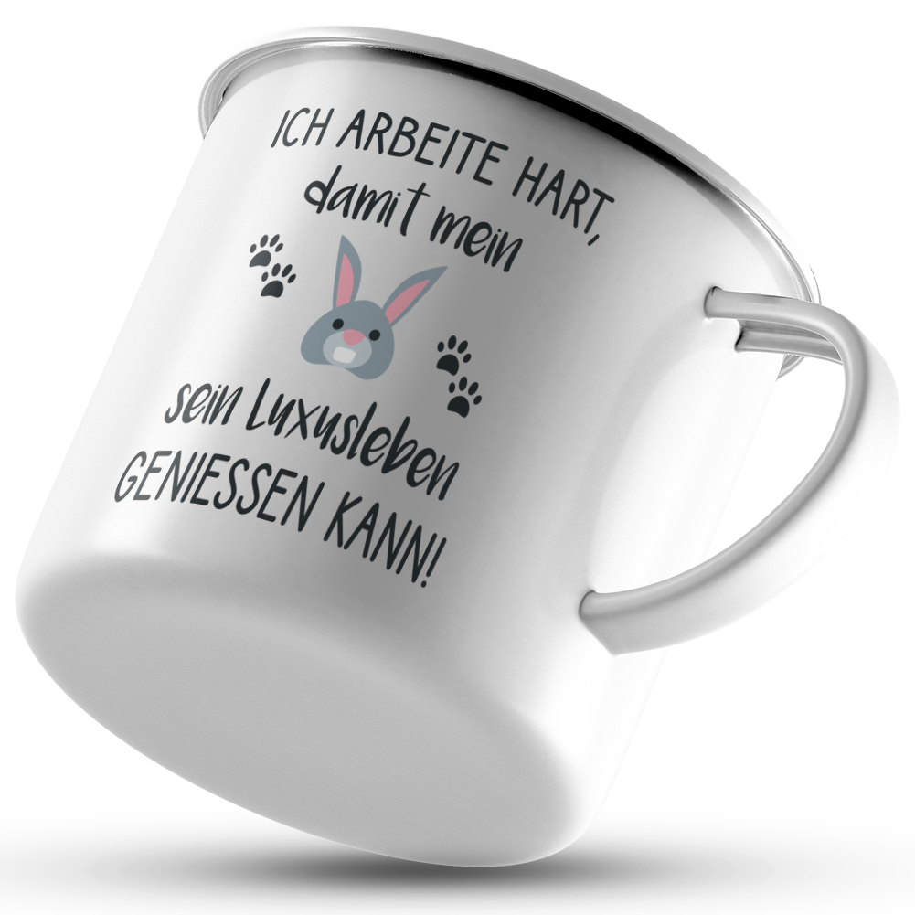 Ich arbeite hart damit mein Kaninchen sein Luxusleben genießen kann 10101004384