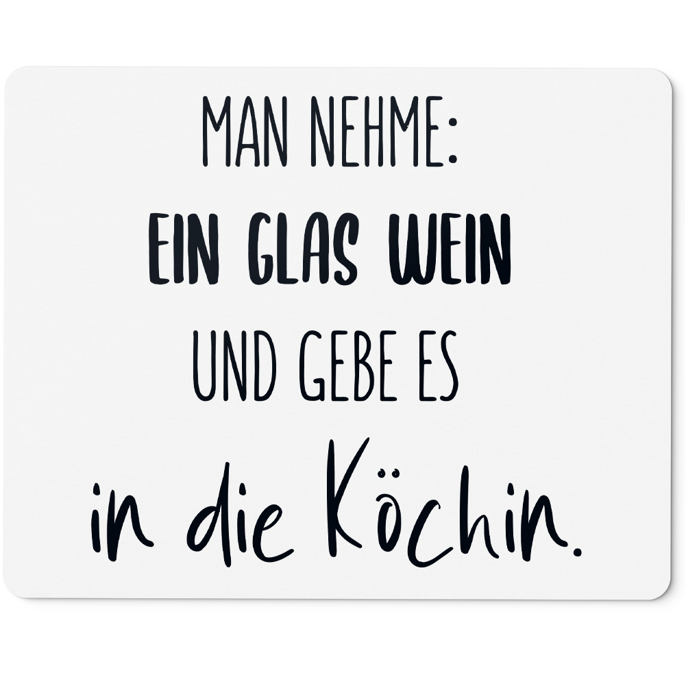Man nehme: ein Glas Wein und gebe es in die Köchin 10401004377 - Bild 1 von 3