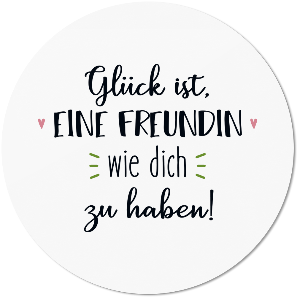 JUNIWORDS Frühstücksbrett Aus Holz Mit Gravur – 22x15 Cm, Spruch "Glück Ist, Eine Freundin Wie Dich Zu Haben", Made In Germany