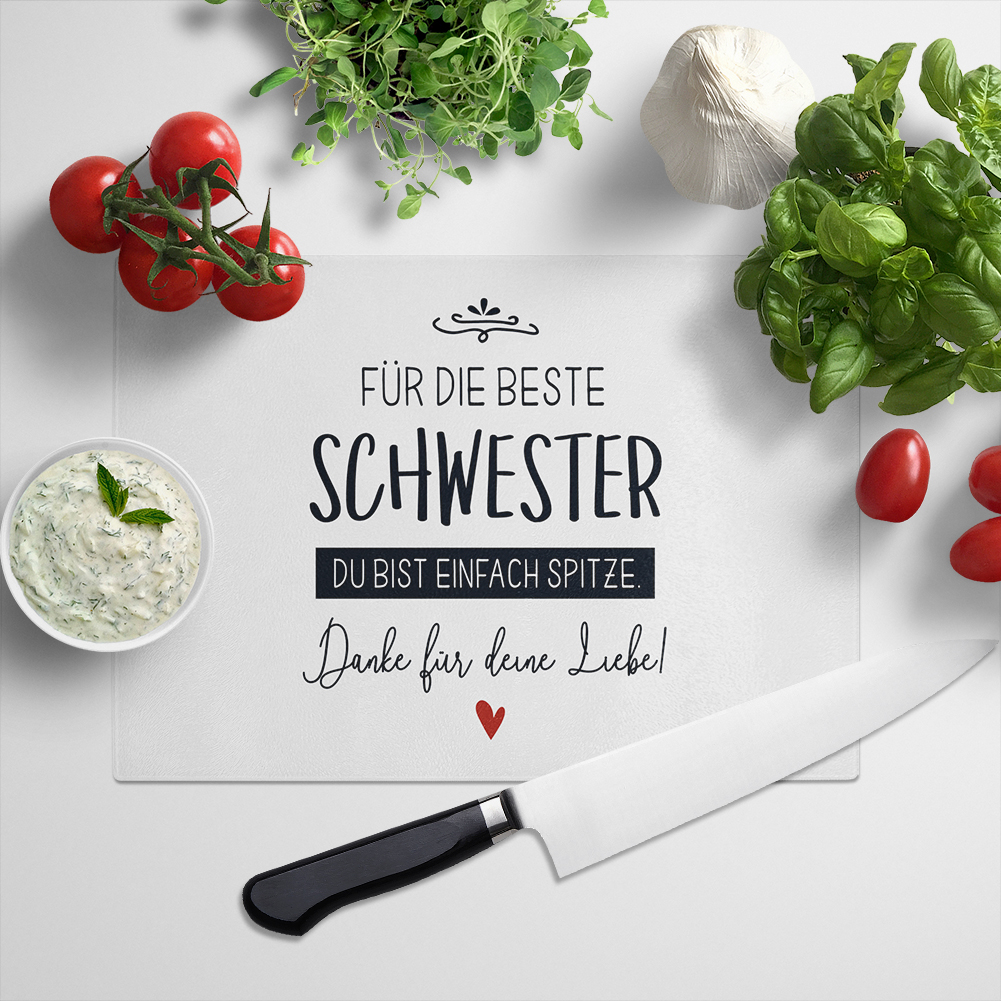 Für die beste Schwester du bist einfach spitze Danke für deine Liebe 10601007494 - Bild 2 von 2