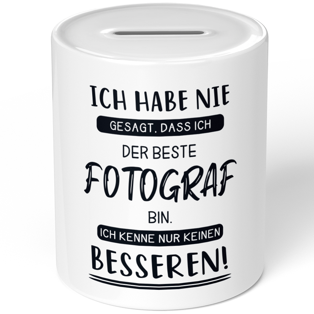 JUNIWORDS Spardose 'Ich Bin Dieser Legendäre Getränkehändler' - Keramik Sparbüchse Made In Germany