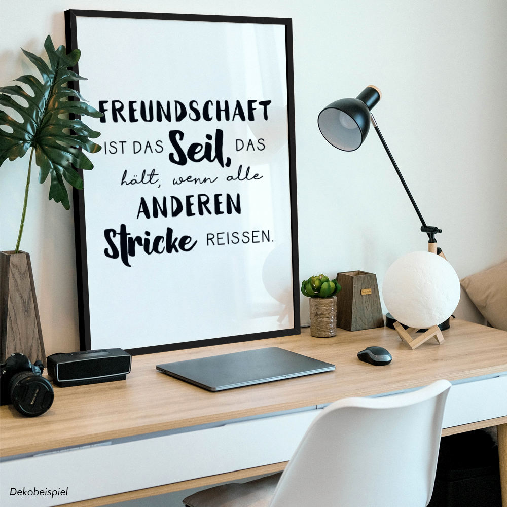 FREUNDSCHAFT IST DAS Seil, das hält wenn alle anderen Stricke reißen