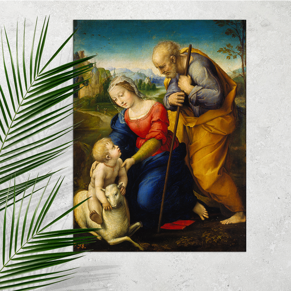 Raffaello Sanzio da Urbino, Die heilige Familie mit dem Lamm 11003000288 - Bild 2 von 8