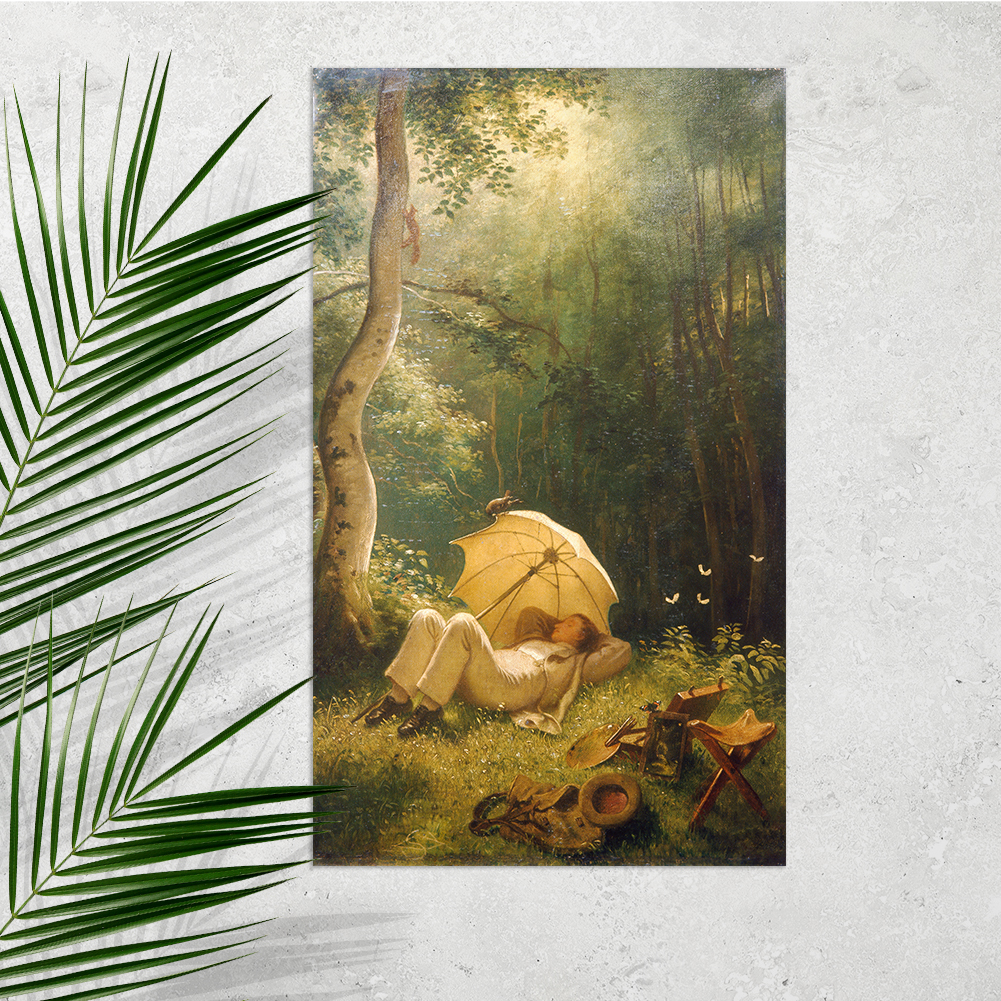 Franz Carl Spitzweg, Der Maler, Rast im Walde 11003000841 - Bild 2 von 8