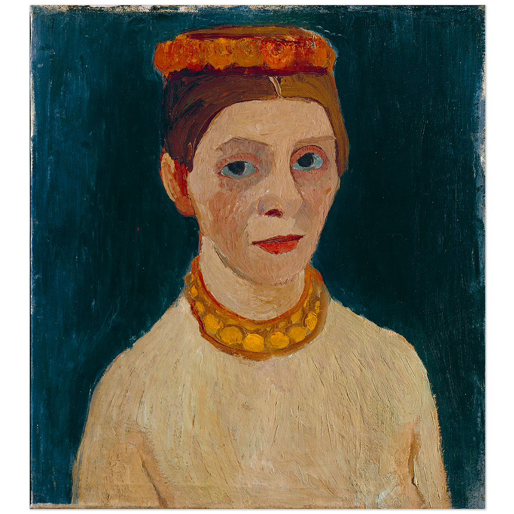 Paula Modersohn-Becker Selbstbildnis mit rotem Blütenkranz und Kette 11003001504 - Bild 1 von 8