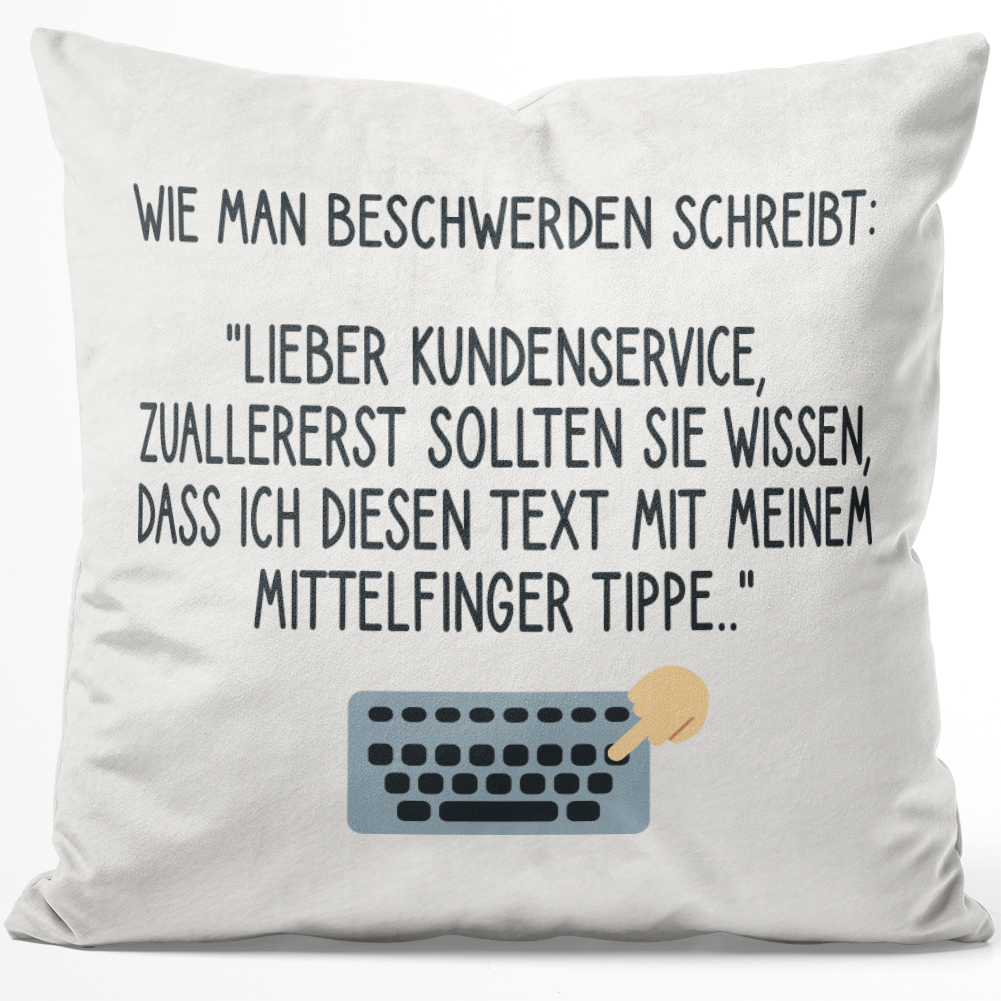 Wie man Beschwerden schreibt: Lieber Kundenservice Text Mittelfinger 14001002352 - Bild 1 von 2