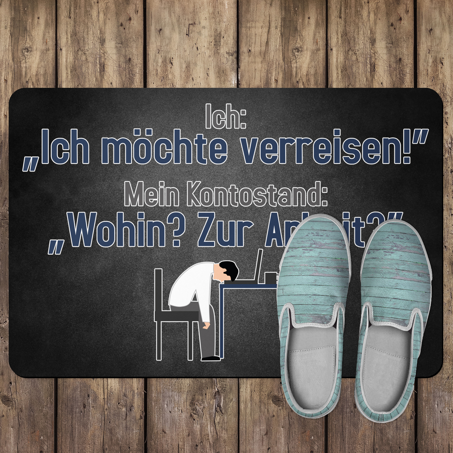 Ich: Ich möchte verreisen. Mein Kontostand: Wohin? Zur Arbeit? 18001003543 - Bild 3 von 15