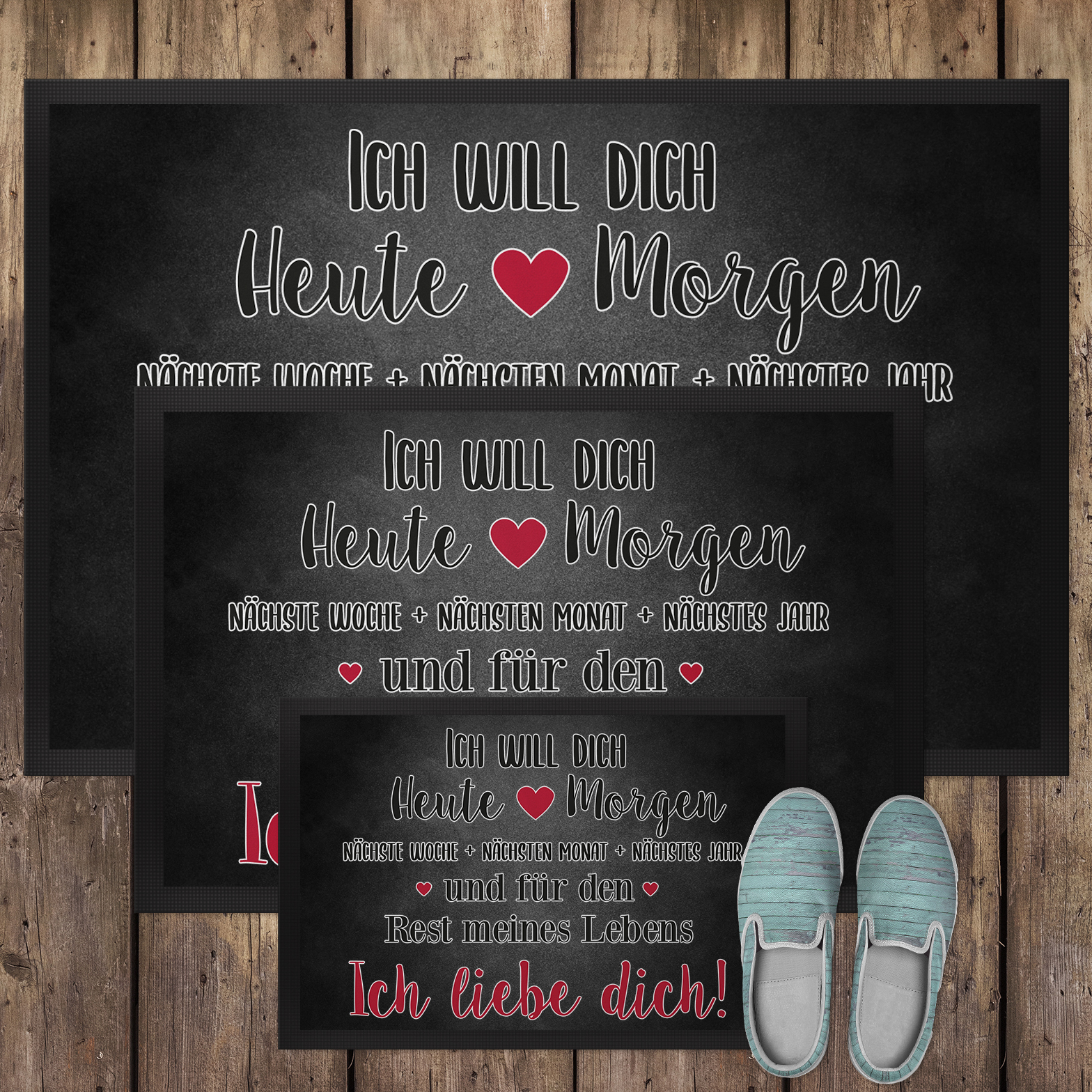 JUNIWORDS Liebes-Mauspad Rund - Romantischer Spruch Für Den Schreibtisch