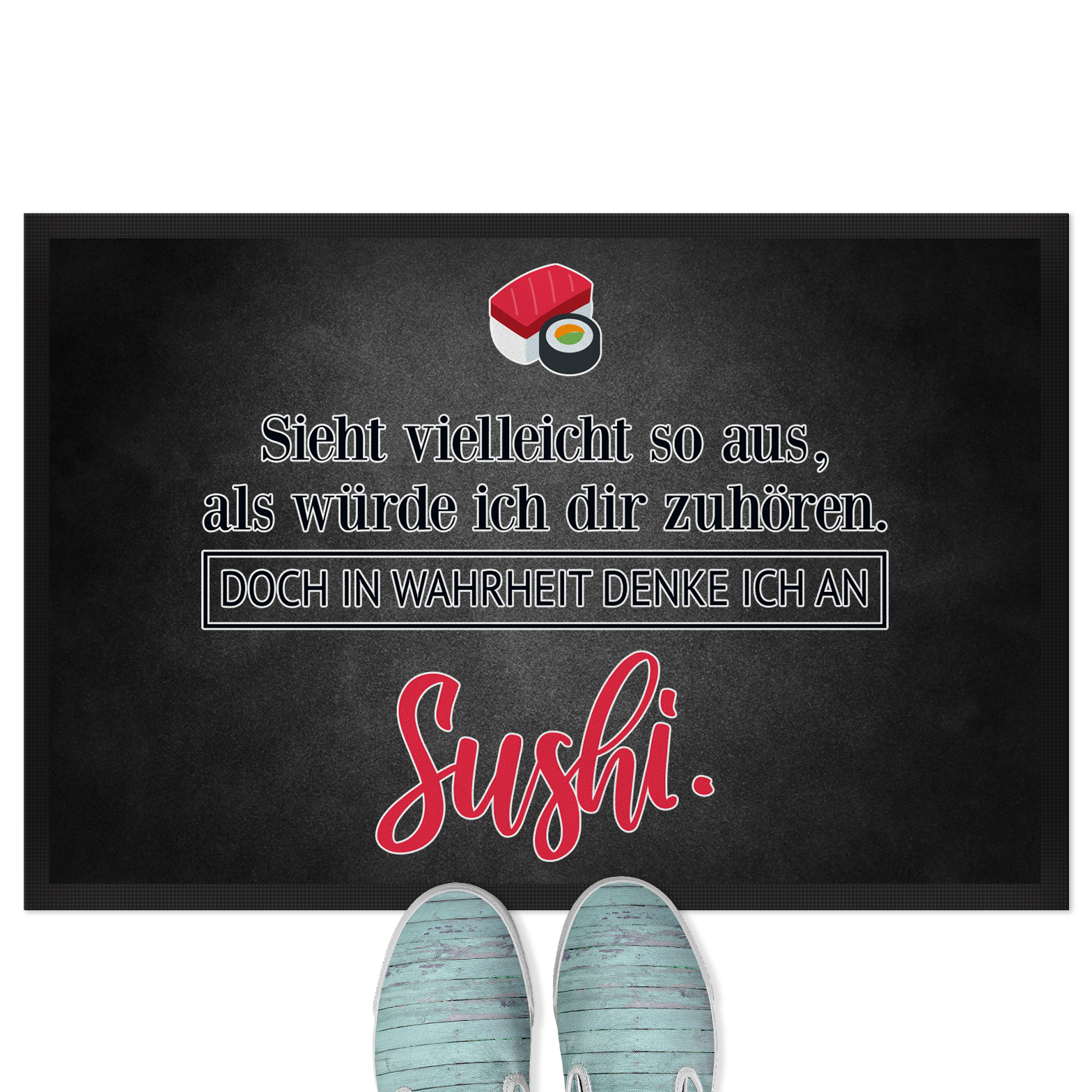 Sieht so aus, als würde ich zuhören. In Wahrheit denke an Sushi 18001001624