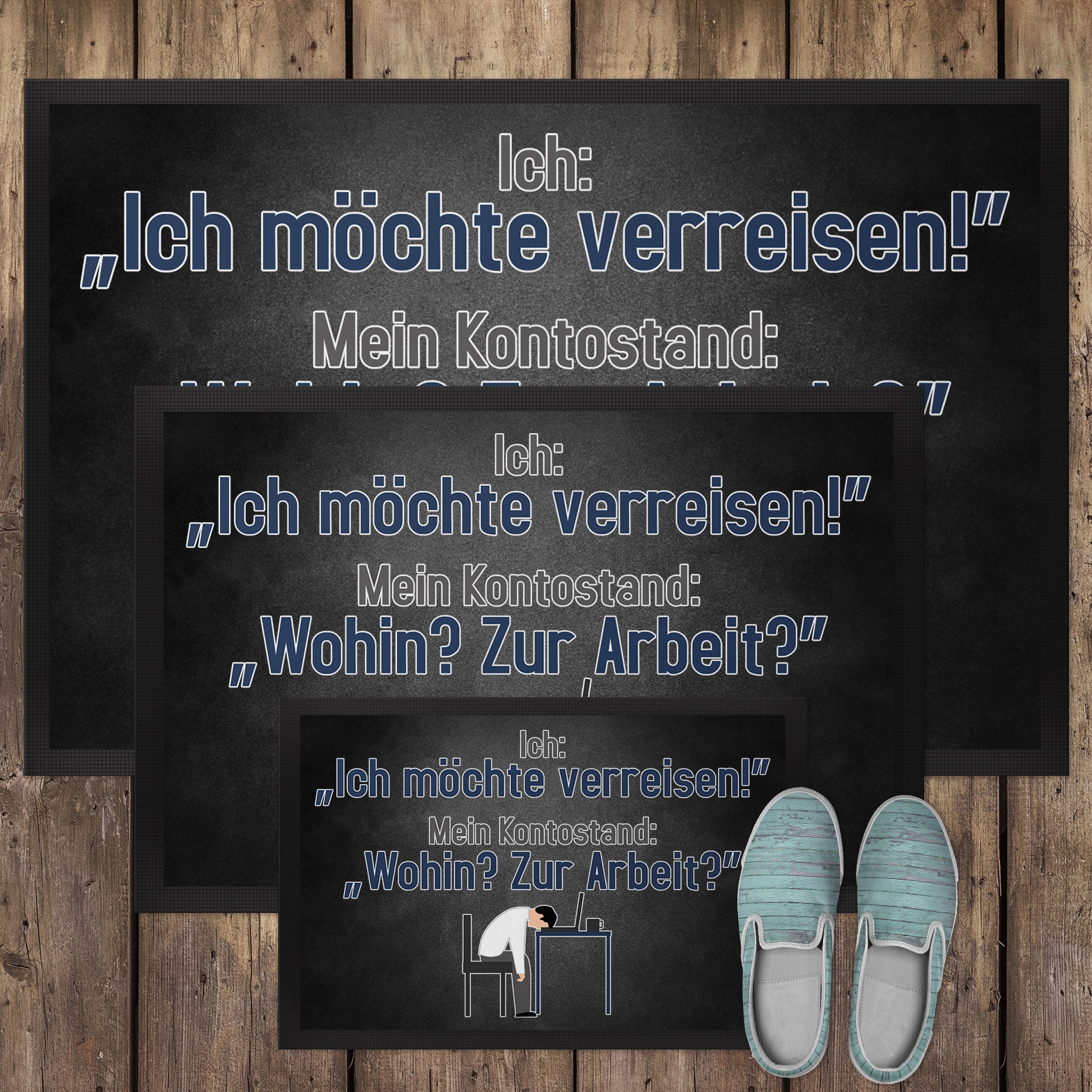 Ich: Ich möchte verreisen. Mein Kontostand: Wohin? Zur Arbeit? 18001003543 - Bild 6 von 15